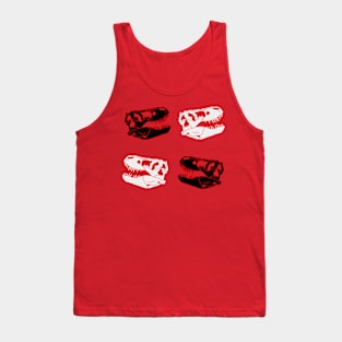 T. rex Skull Black and White Pack Tank Top